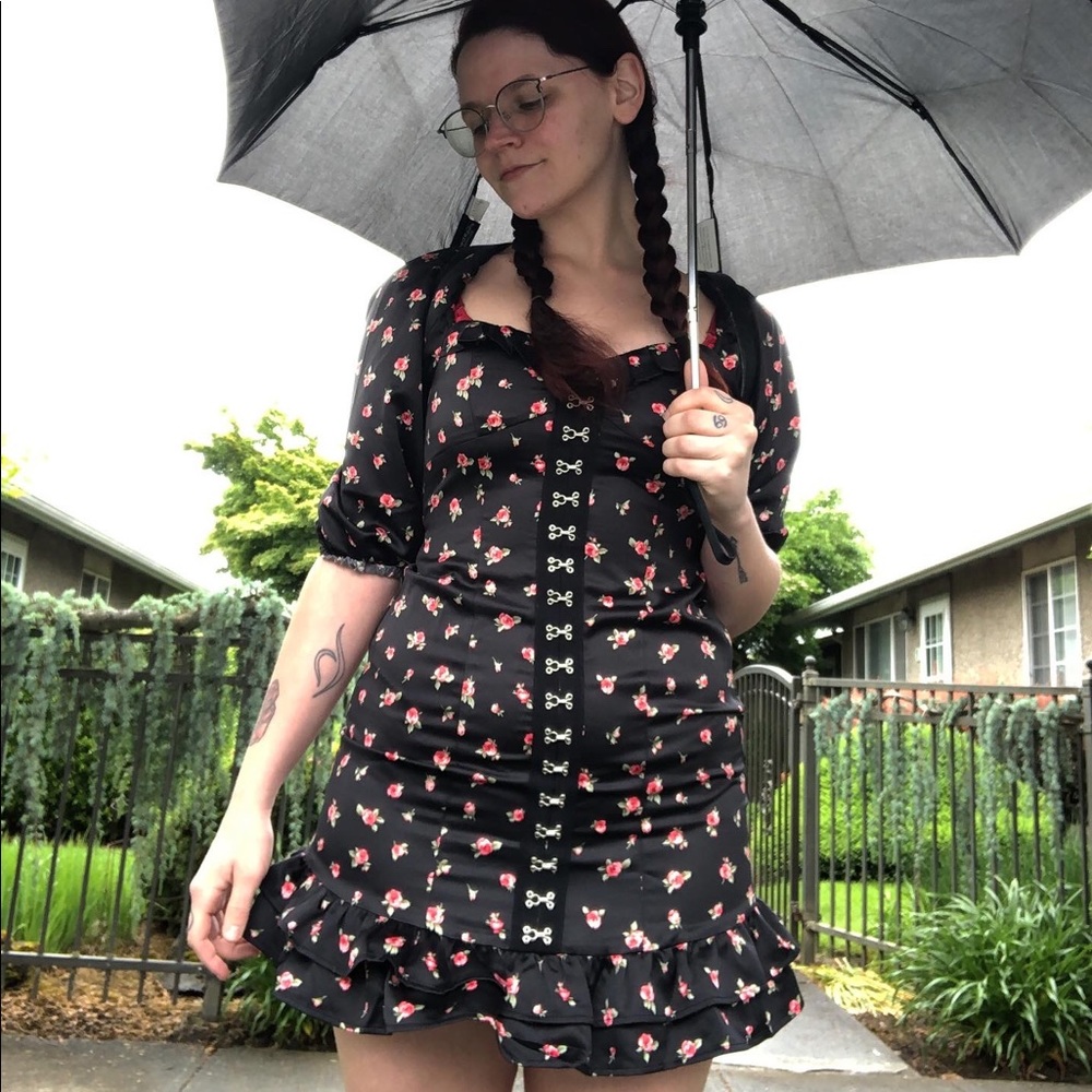 Flower Ruffle Dress - Picture 2 of 3